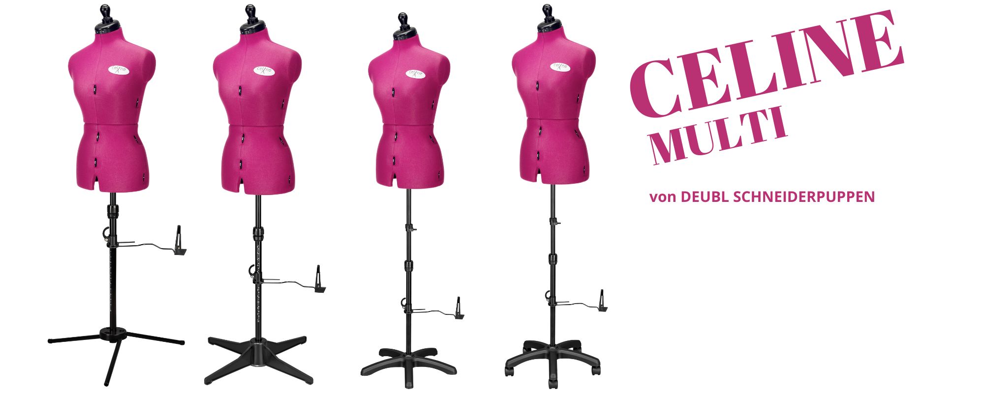 Verstellbare Schneiderpuppe Celine Multi von Deubl - Schneiderpuppen